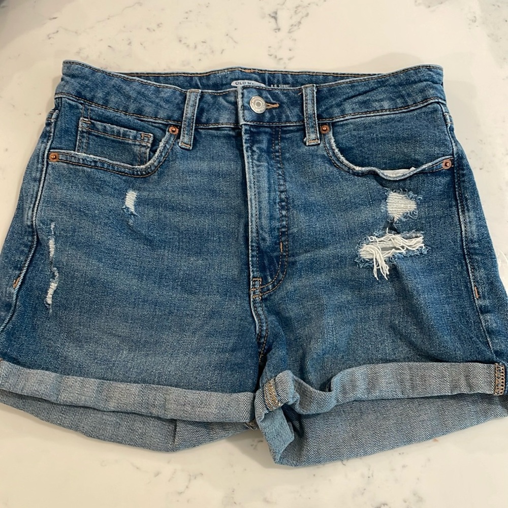 High waisted jean shorts!